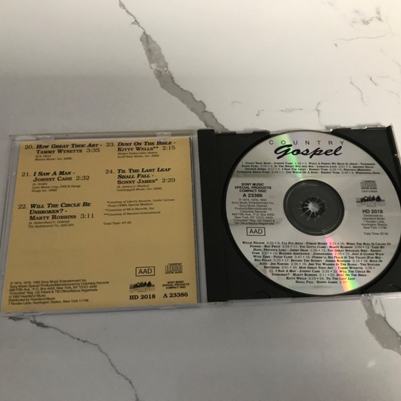 Country Gospel Various Country Artists Music CD 1992 - Picture 3 of 3